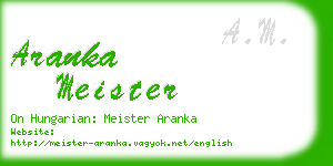 aranka meister business card